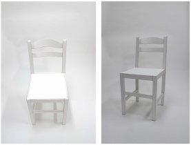 Photography on Ingres paper / Chair covered on Ingres paper and graphite