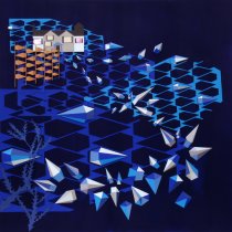Contrato para paisjaje, Paper and ink on wood, 150x150 cms
