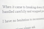 Installation view of The Capitalist Function of the Ragpicker, L 21 Gallery (Madrid, Spain, 2014) [Detail] © John Forest